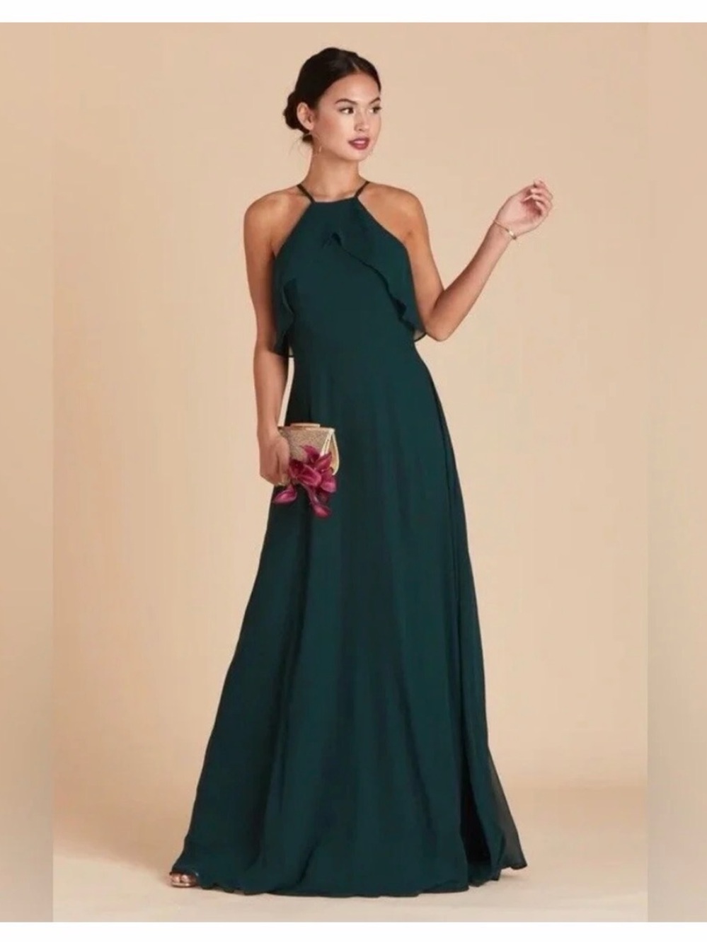 Birdy Grey Teal Halter Maxi Dress